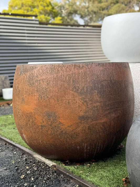 MEGA BELLY POT RUST SMALL