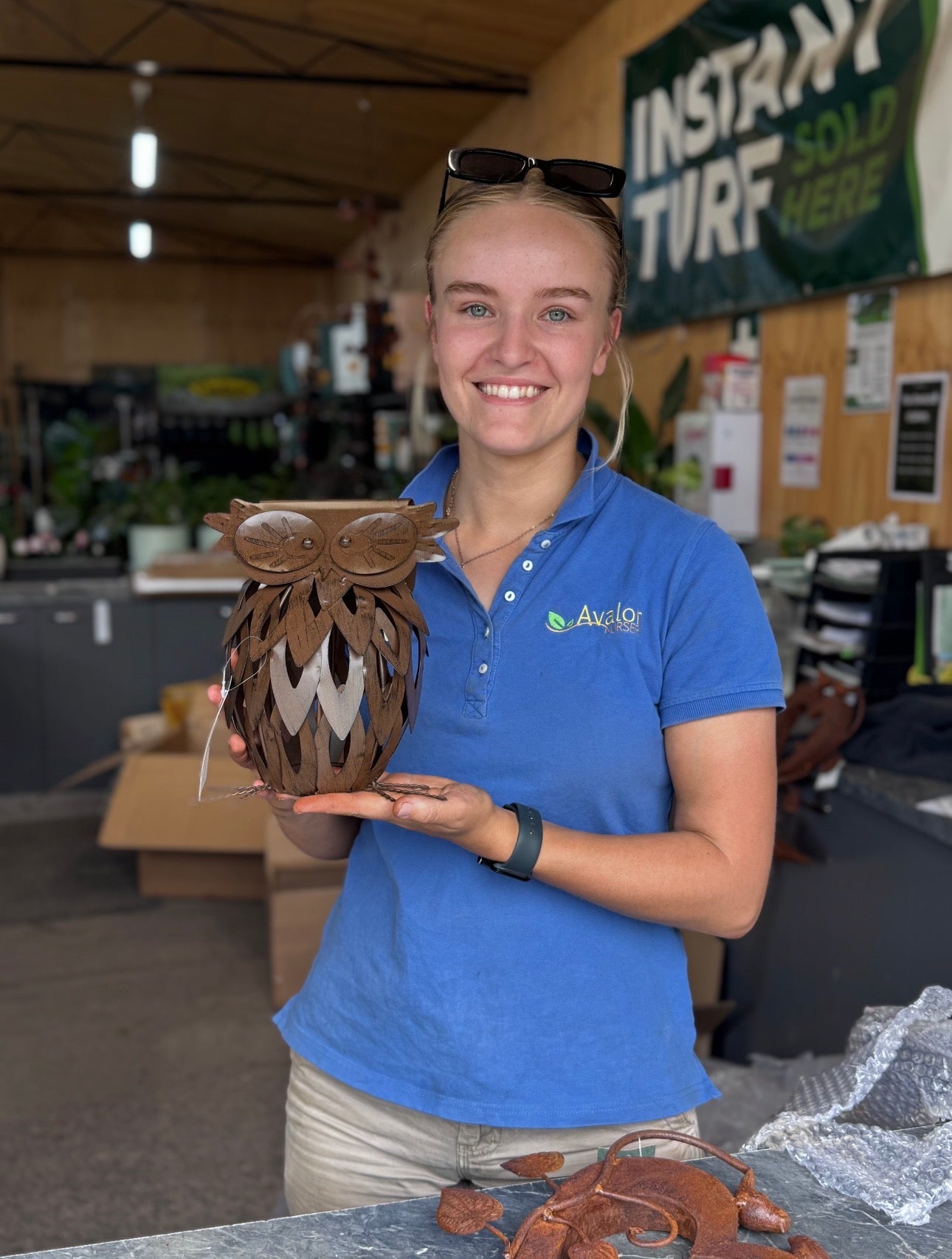 Rusty Owl Garden Art