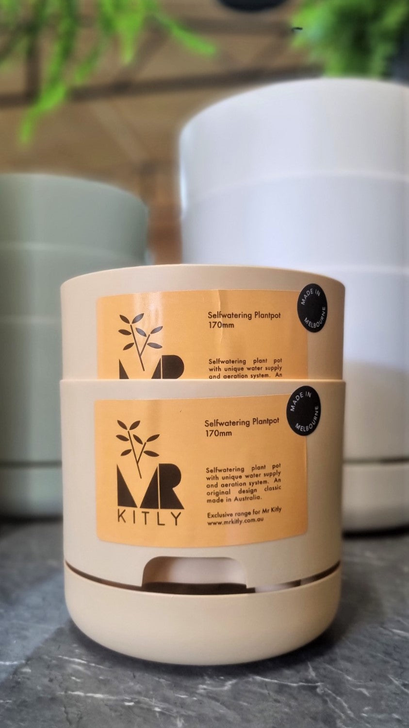 MR KITLY SELFWATERING POT 170MM BUFF