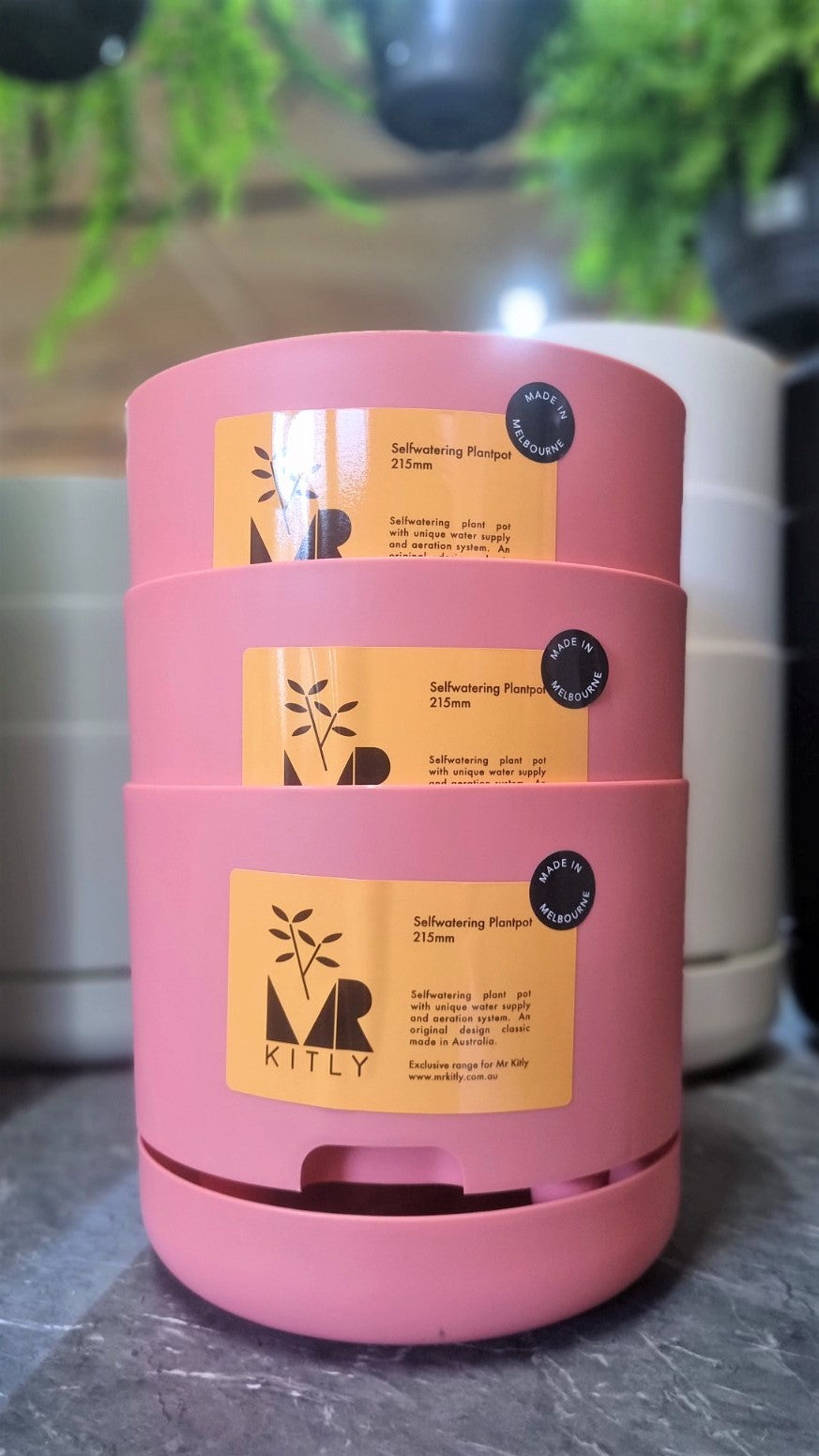 MR KITLY SELFWATERING POT 215MM PERSIMMON