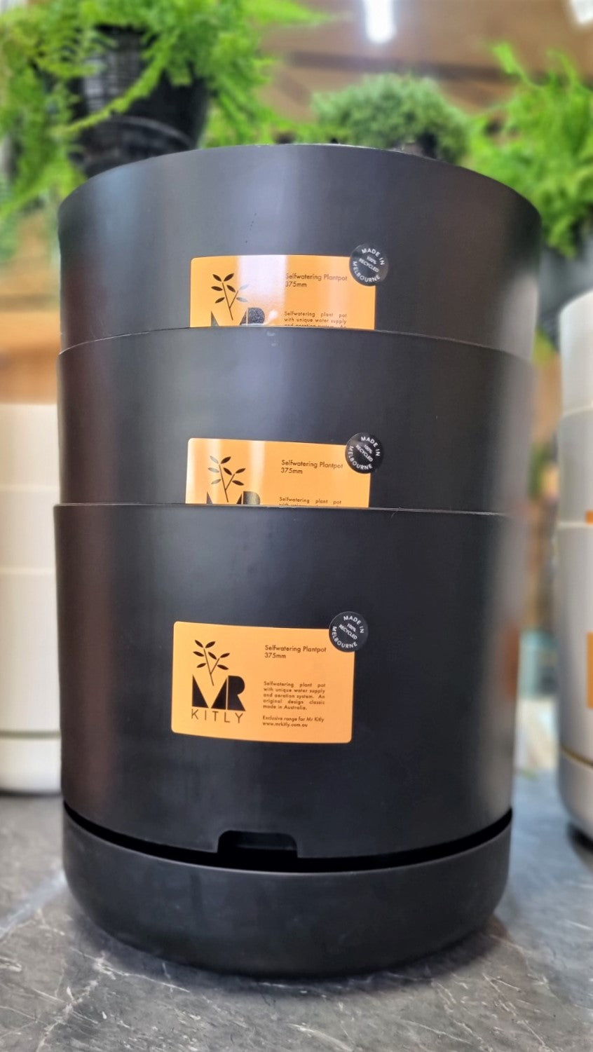 MR KITLY SELFWATERING POT 375MM BLACK